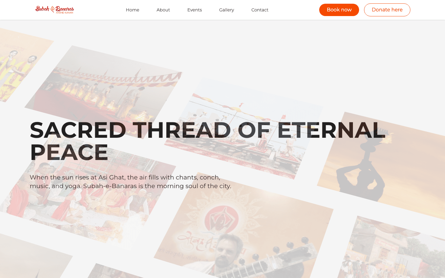 Hero section of Subahebanaras civic platform